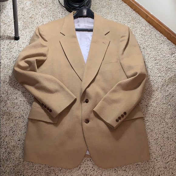 Embassy Square Suits Blazers Vintage Mens Camel Hair Blazer 42